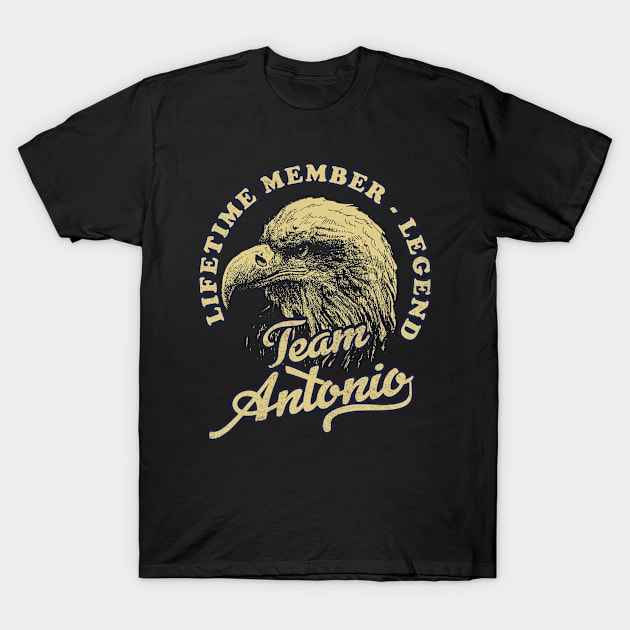 Antonio Name - Lifetime Member Legend - Eagle T-Shirt by Stacy Peters Art